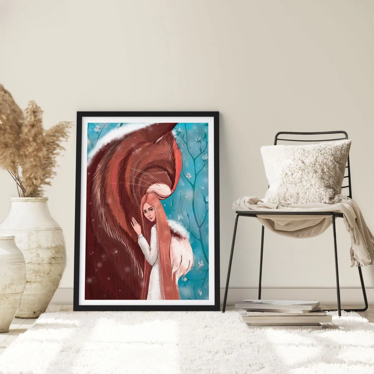 Poster in black frame - Welcome to a Fairytale - 40x50 cm