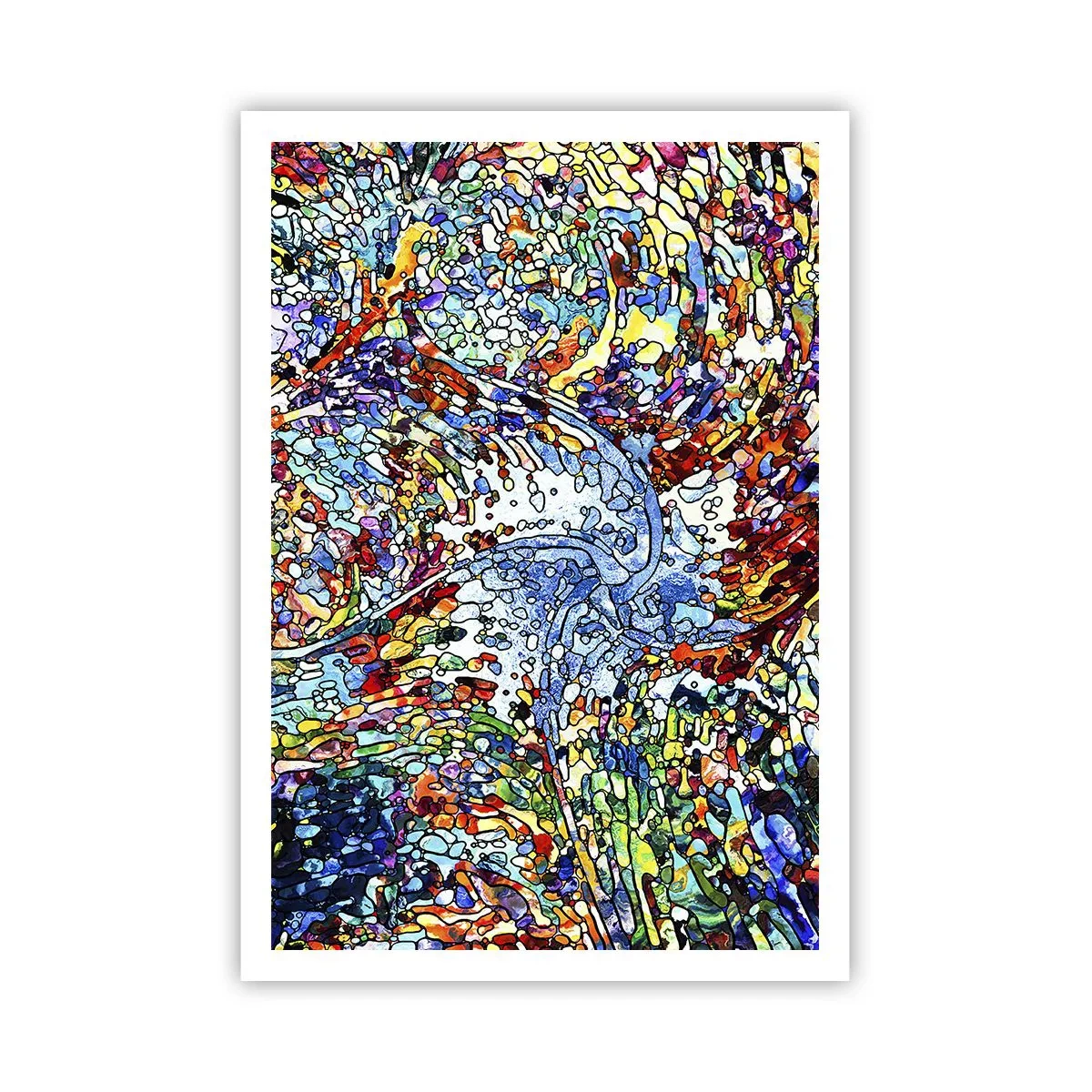 Poster - Stained Glass with Drops - 70x100 cm
