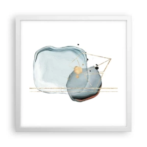 Poster in white frmae - Study of a Raindrop - 40x40 cm