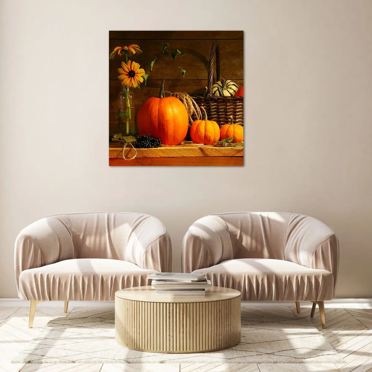 Glass picture - Rustic Composition - Fruit of Autumn - 60x60 cm