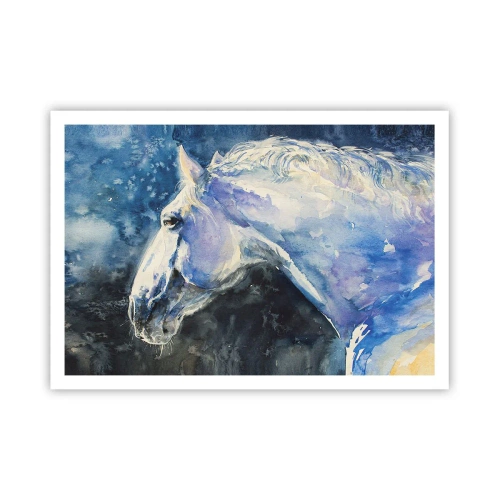 Poster - Portrait in Blue Light - 100x70 cm