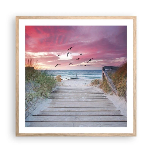 Poster in light oak frame - Baltic Impression - 60x60 cm