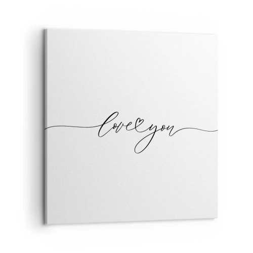 Canvas picture - Black on White - 50x50 cm
