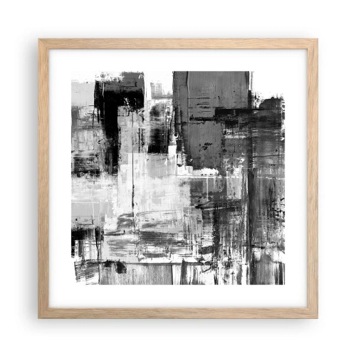Poster in light oak frame - Grey is Beautiful - 40x40 cm
