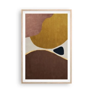 Poster in light oak frame - Abstract - Place in sSace - 61x91 cm