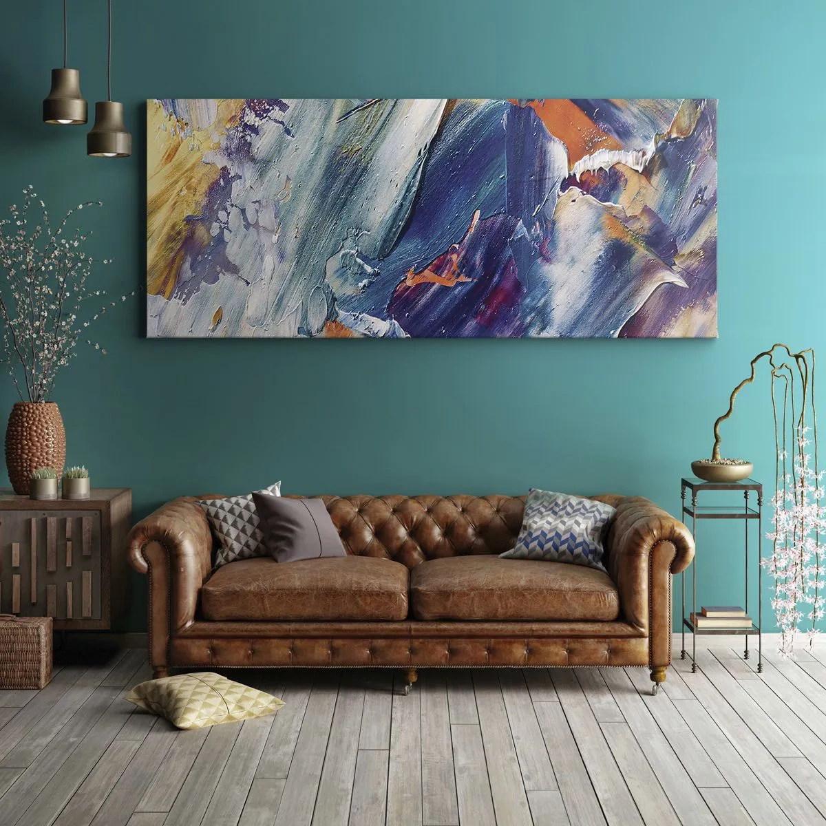 Canvas picture - Whirlwind of Colour - 140x50 cm