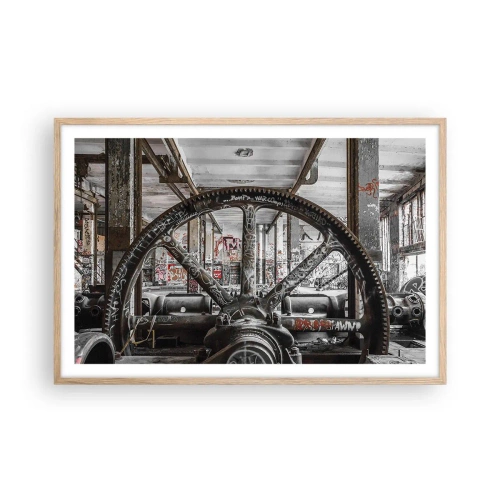 Poster in light oak frame - Secret Life of a Factory - 91x61 cm