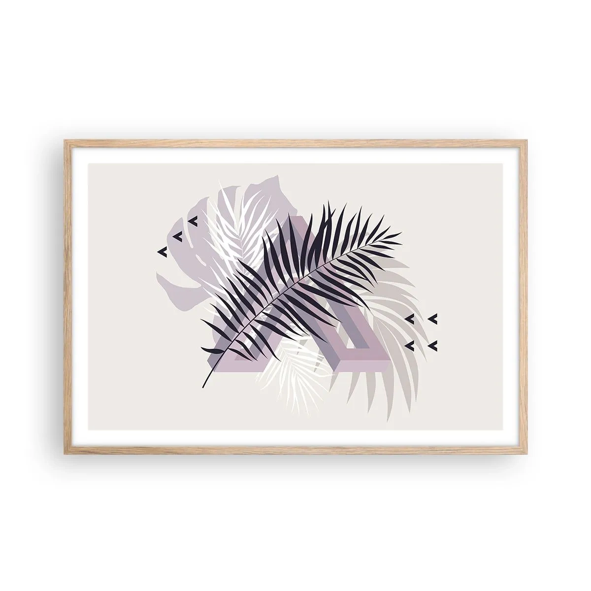 Poster in light oak frame - Shadow of a Shadow - 91x61 cm