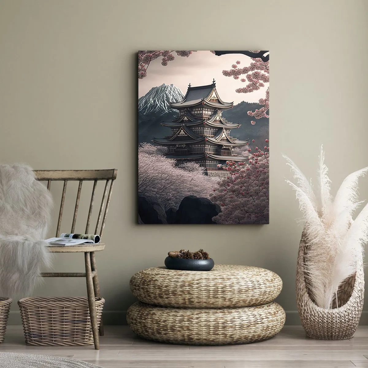 Canvas picture - Land of Cherry Blossoms - 65x120 cm