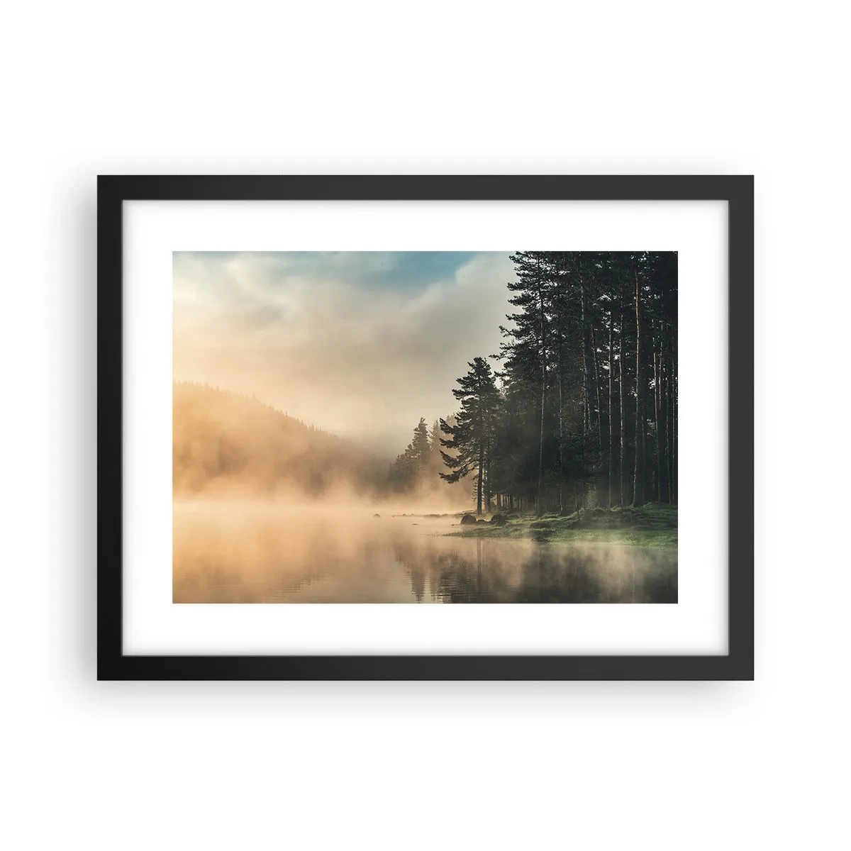 Poster in black frame - Birth of a Day - 40x30 cm