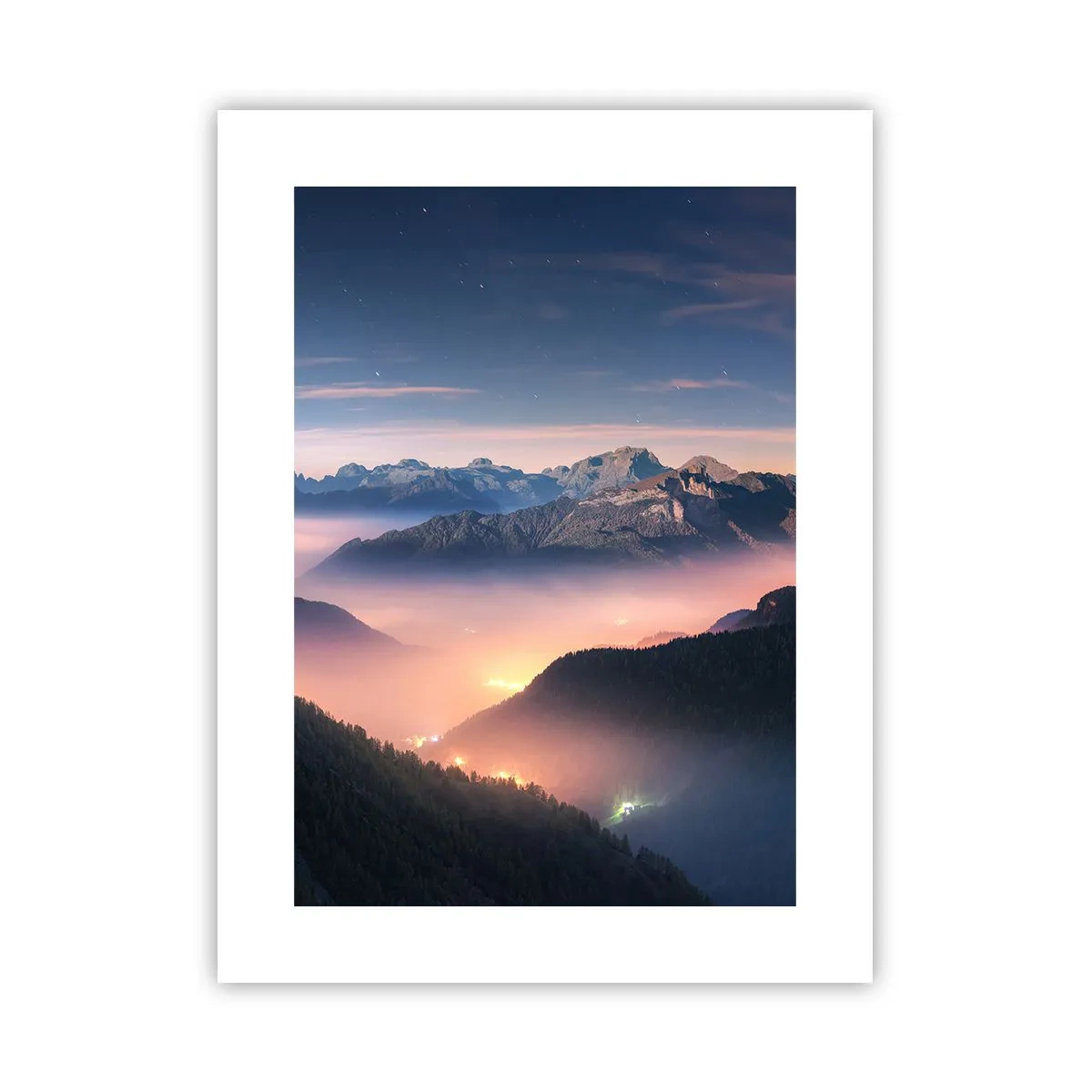 Poster - Light in the Valleys - 30x40 cm