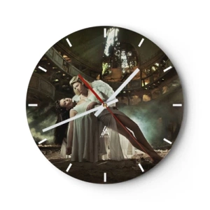 Wall clock - Clock on glass - Spirit of Old Theatre - 40x40 cm