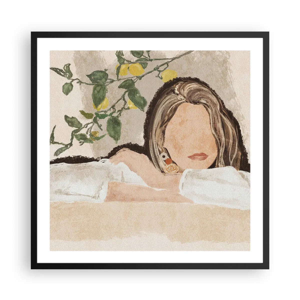 Poster in black frame - Beauty of the South - 60x60 cm