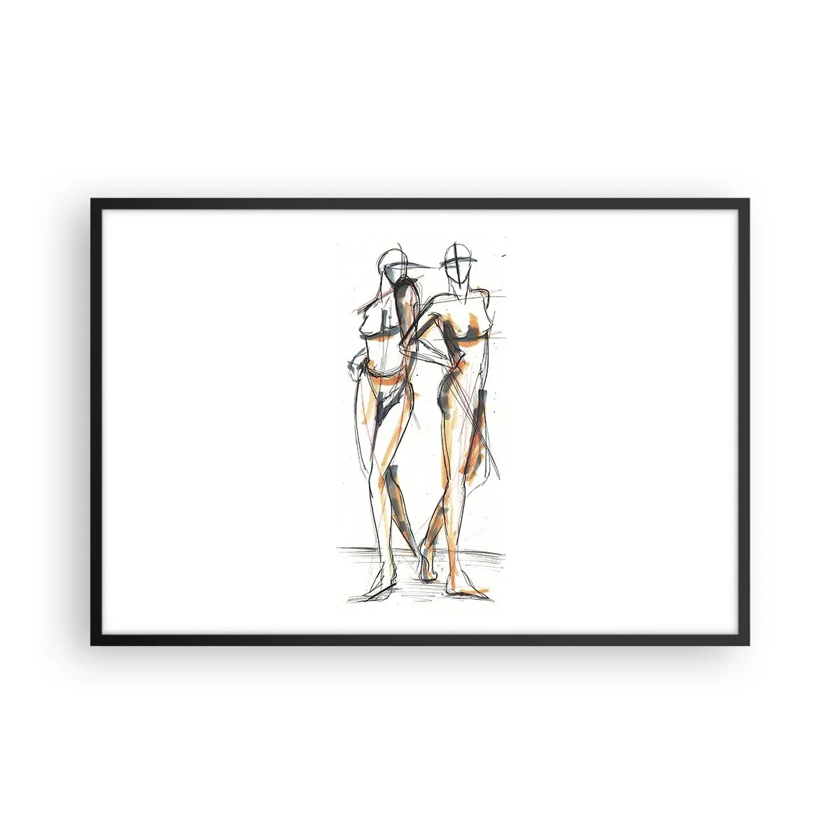 Poster in black frame - Study of Grace - 91x61 cm