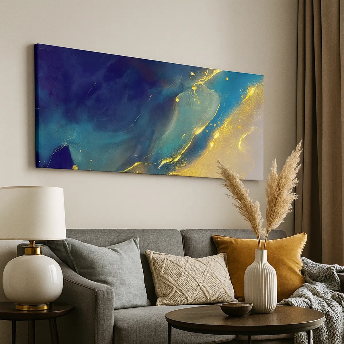 Canvas picture - Golden Flood - 30x30 cm