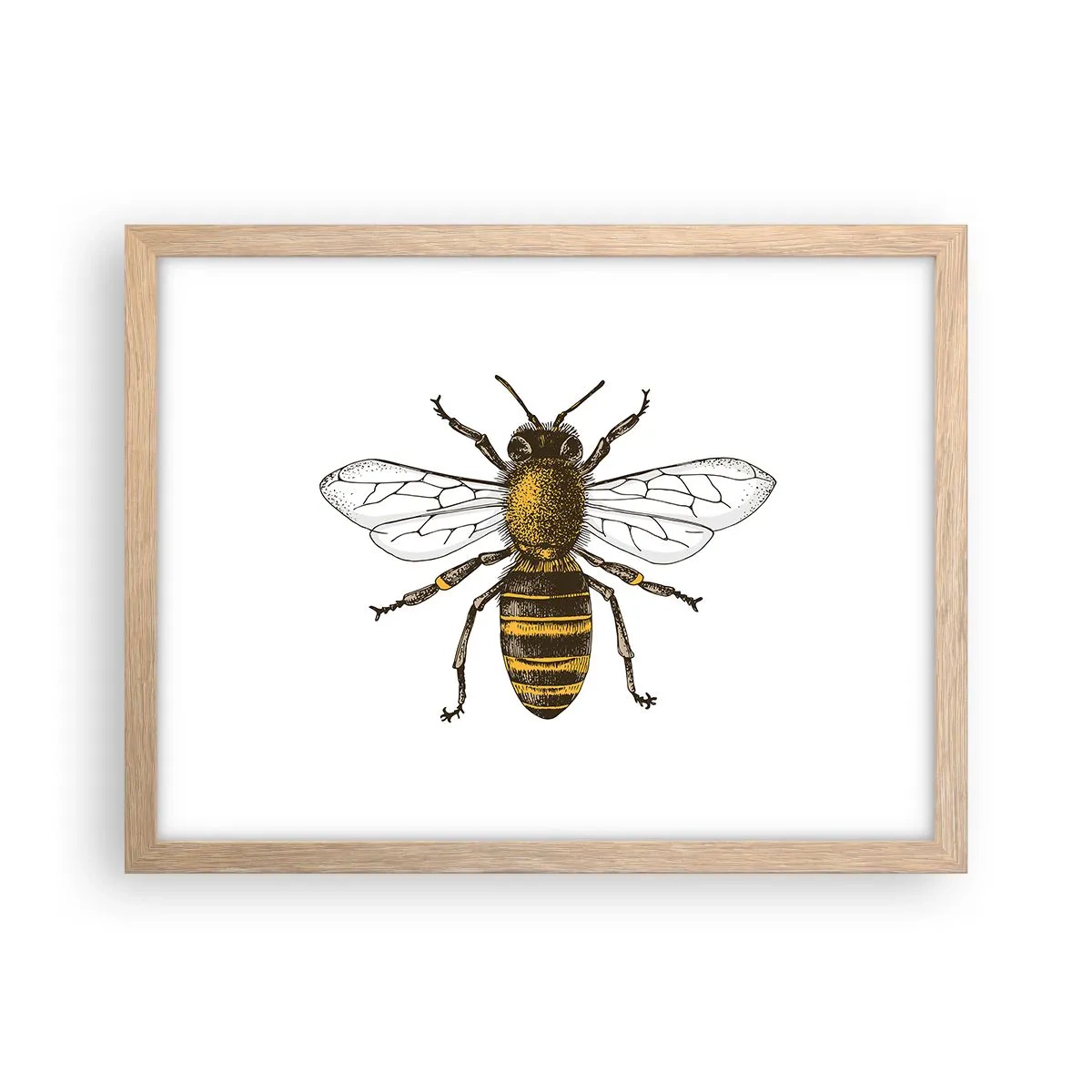 Poster in light oak frame - Beautiful and Good - 40x30 cm
