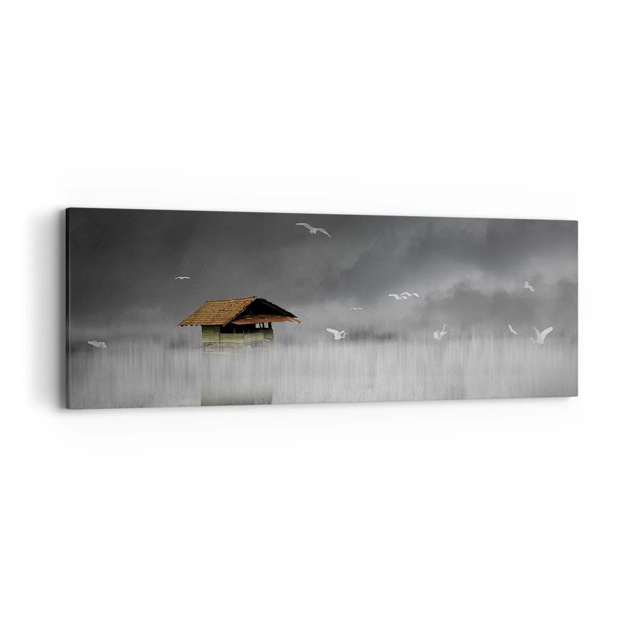 Canvas picture - Shelter from the Rain - 90x30 cm