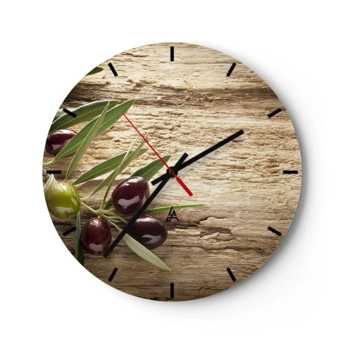 Wall clock - Clock on glass - Straight from Nature - 40x40 cm