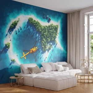 Self-Adhesive Photo Wallpaper Deluxe Sticker - Get Yourself an Island - Landscape, Island, Beach - 350x256 cm