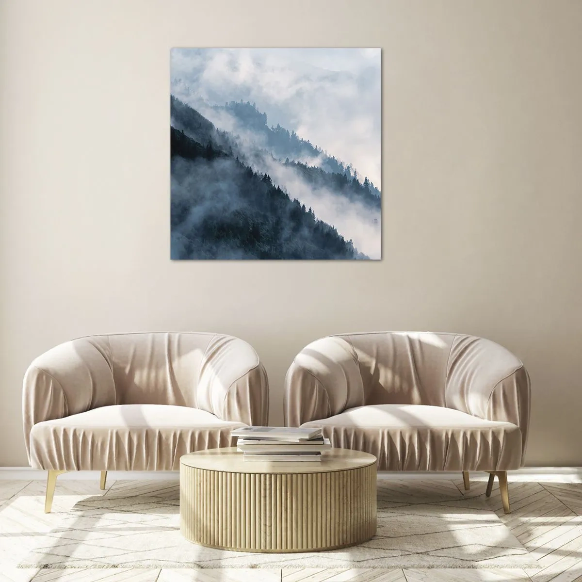 Glass picture - Mysticism of the Mountains - 30x30 cm