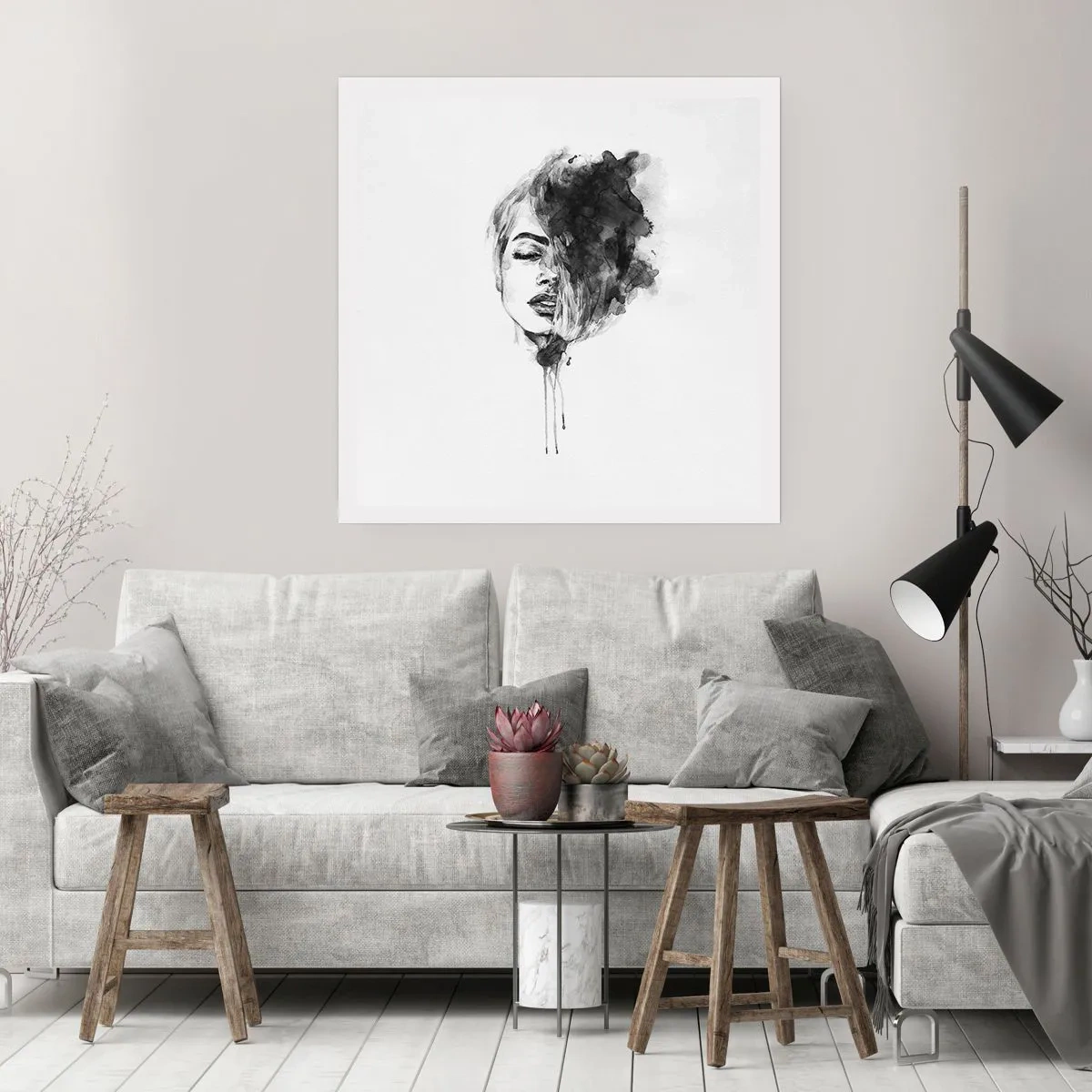 Poster - What Does a Girl Dream about? - 60x60 cm