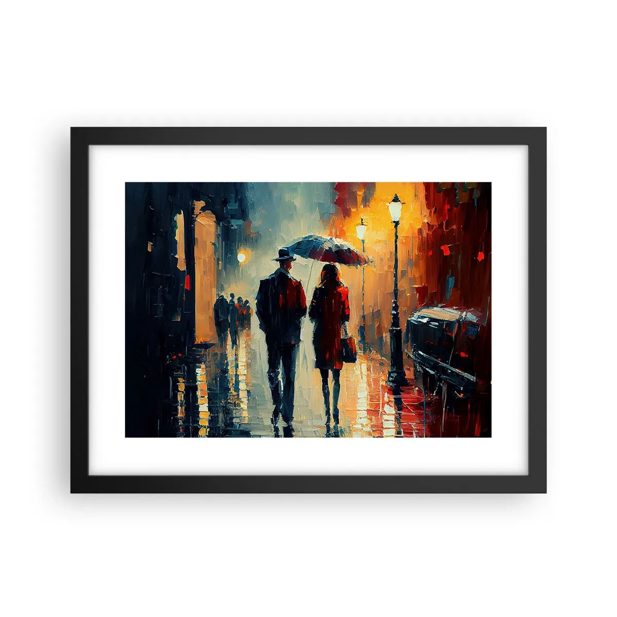 Poster in black frame - Urban Love Story - 40x30 cm