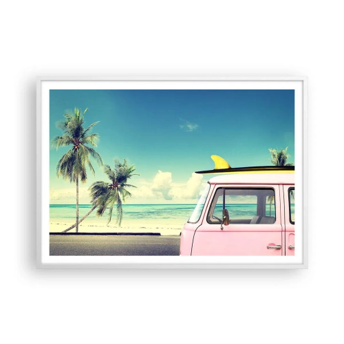 Poster in white frmae - Holiday Time - 100x70 cm