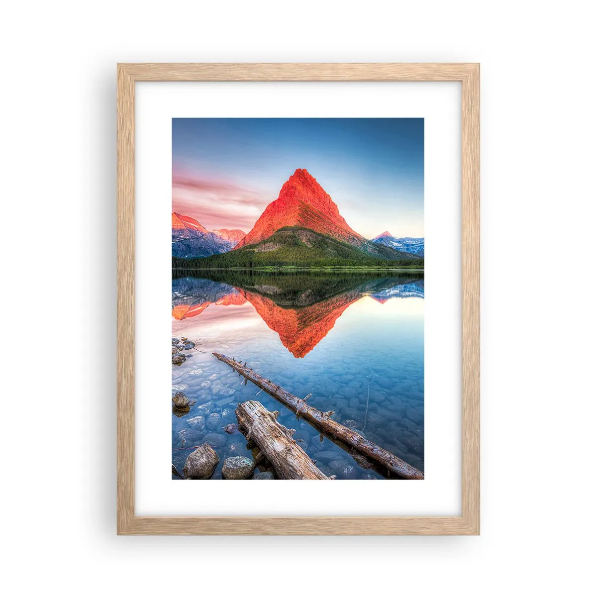 Poster in light oak frame - Heat and Cold - 30x40 cm