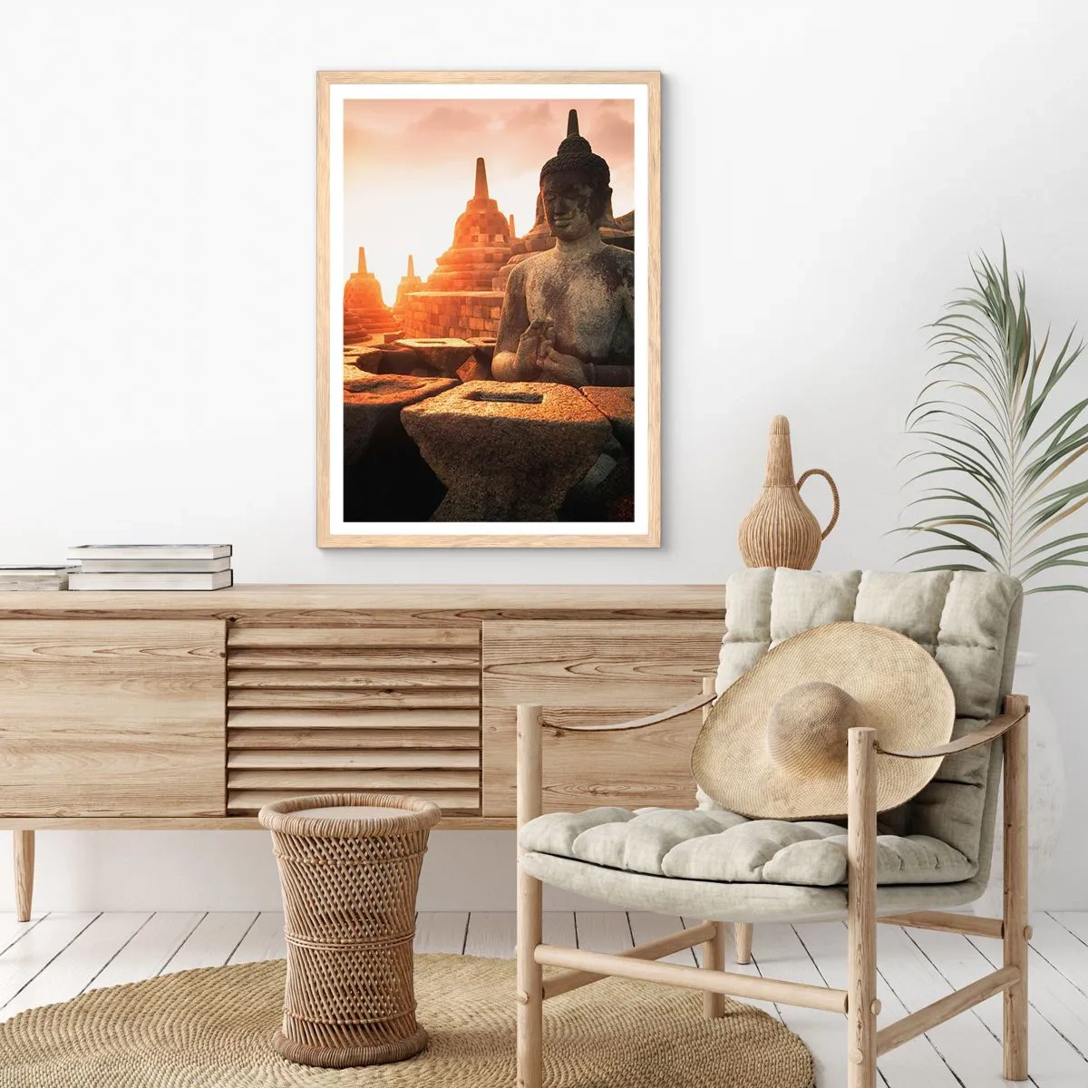 Poster in light oak frame - Weather of Great Wisdom - 30x40 cm