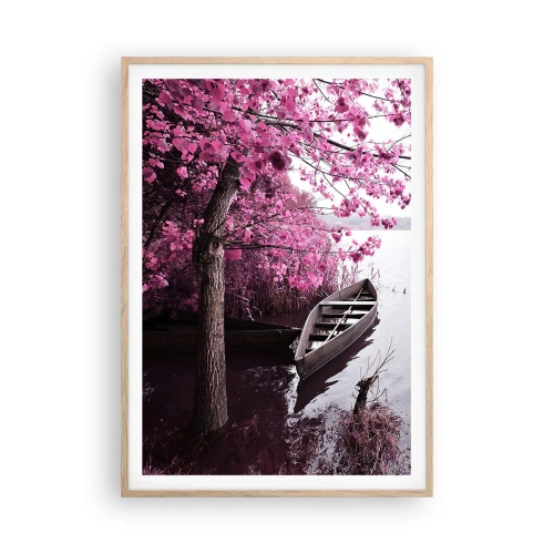 Poster in light oak frame - In Pink Silence - 70x100 cm