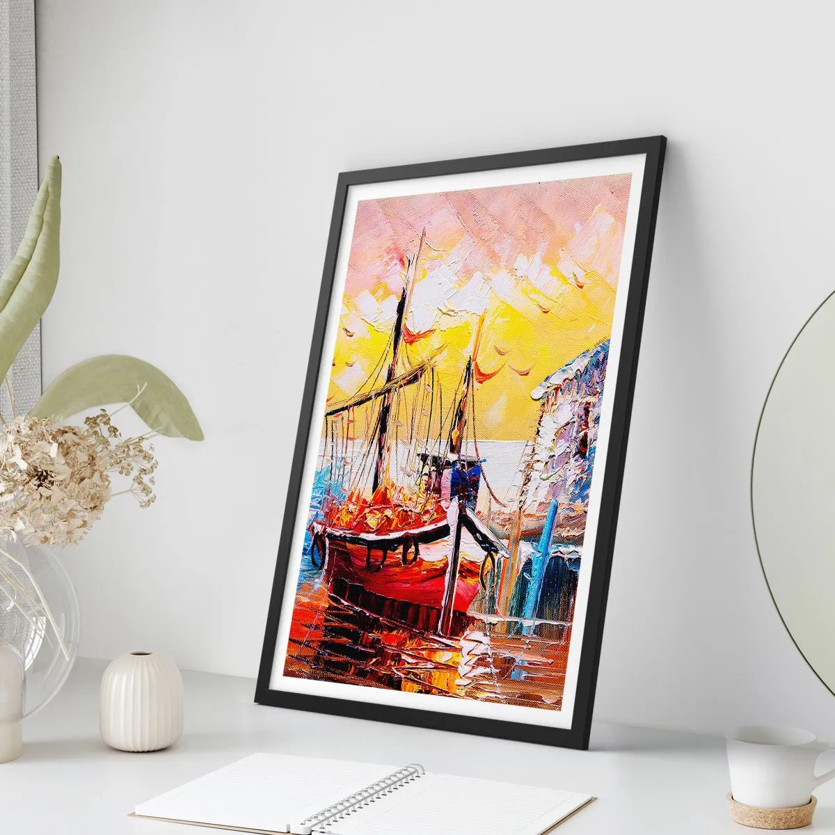 Poster in black frame - Happy Comeback - 70x100 cm