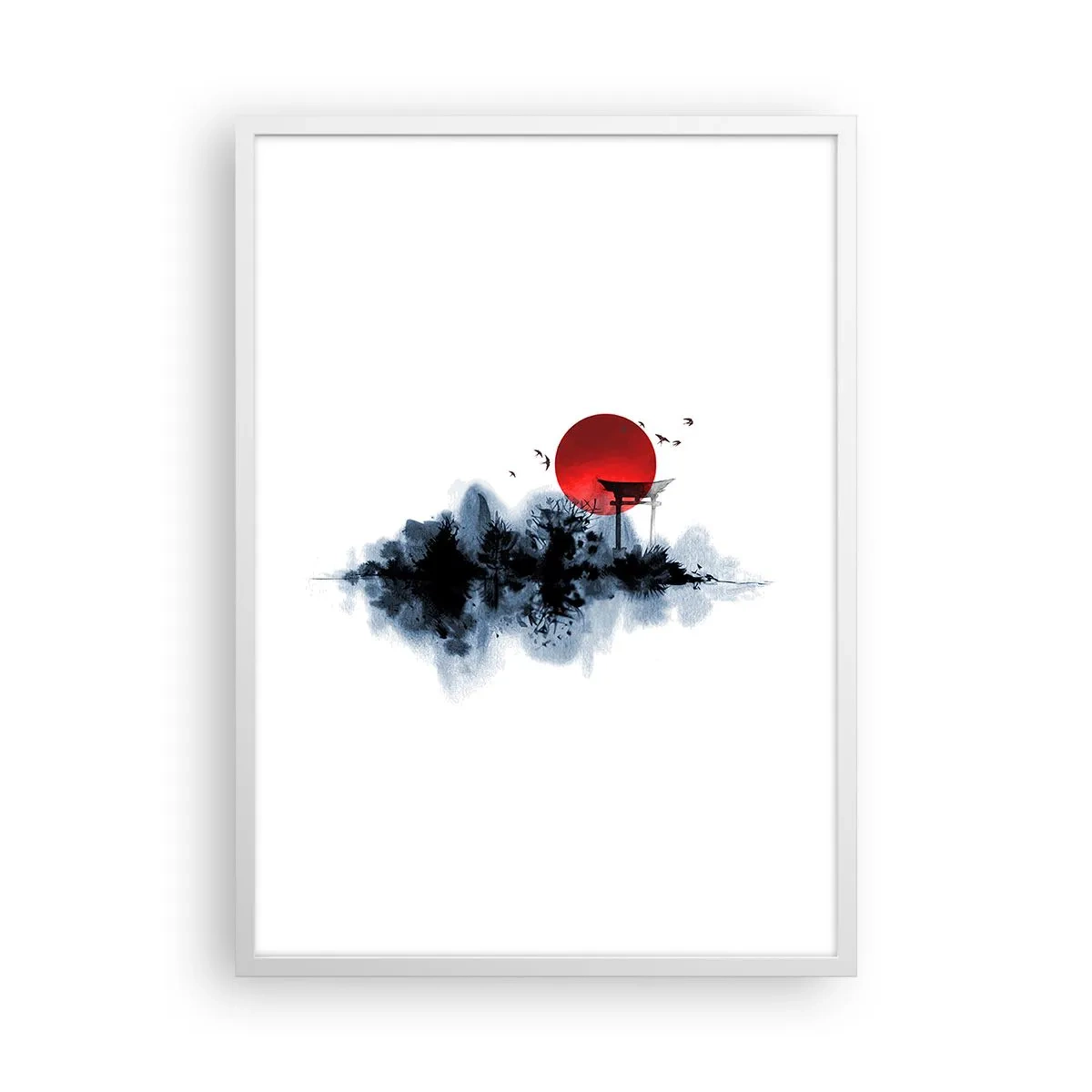 Poster in white frmae - Japanese View - 50x70 cm