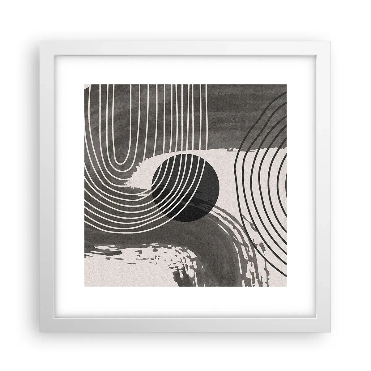 Poster in white frmae - Oval Wins - 30x30 cm