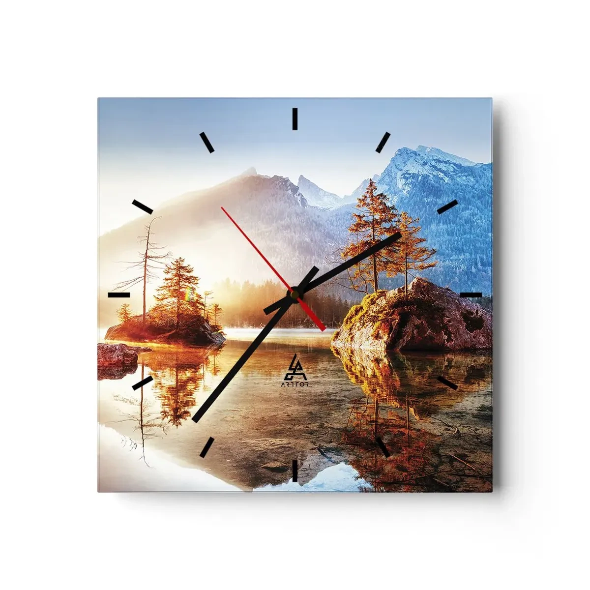 Wall clock - Clock on glass - Nature in New Light - 30x30 cm