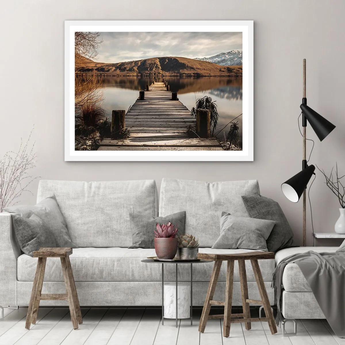 Poster in white frmae - Landscape in Silence - 50x40 cm