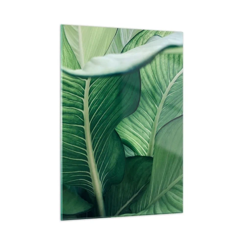 Glass picture - Life in Intense Green Colour - 50x70 cm