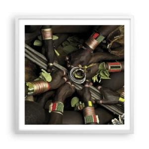 Poster in white frmae - We Are Together - 60x60 cm