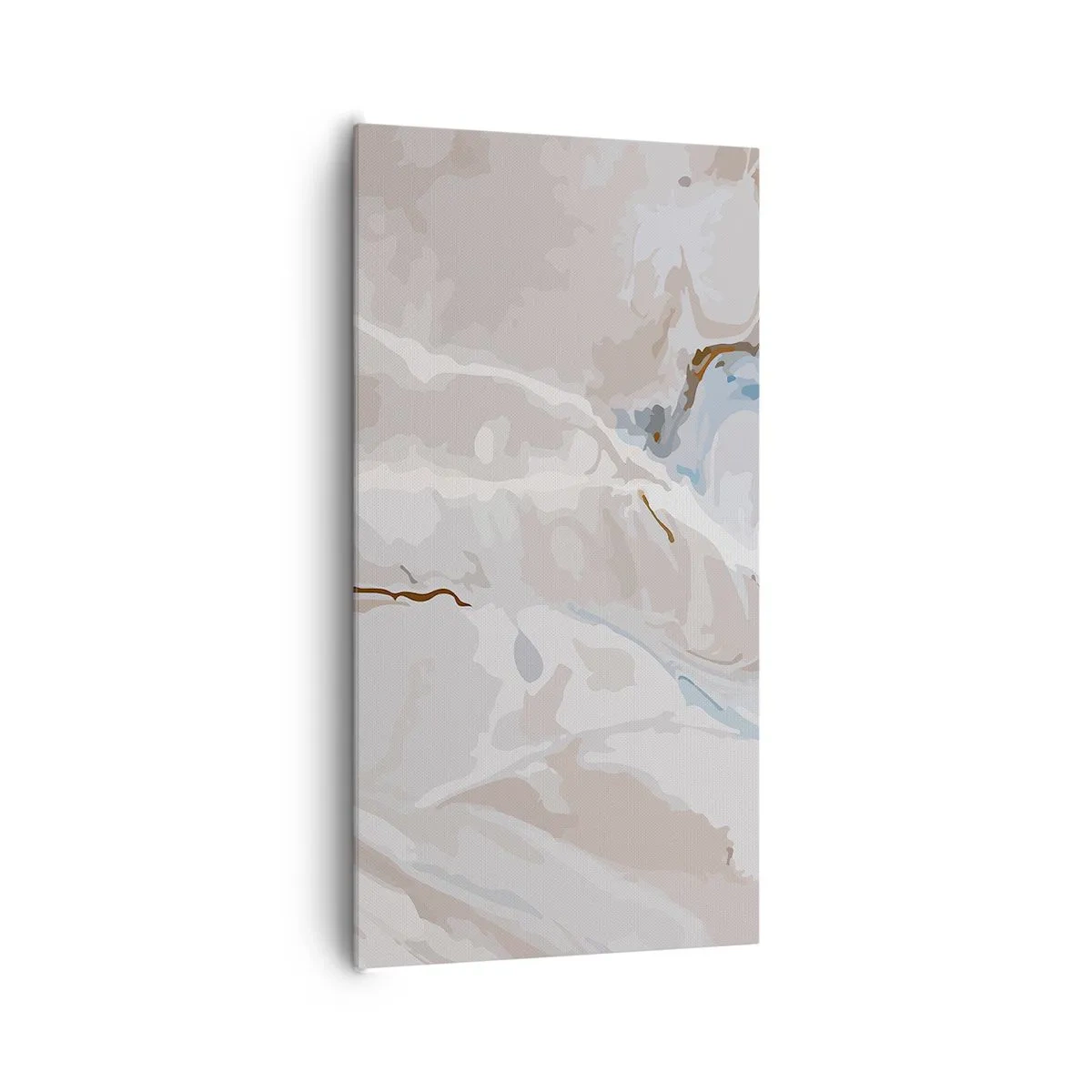 Canvas picture - Blue Meanders under White - 65x120 cm