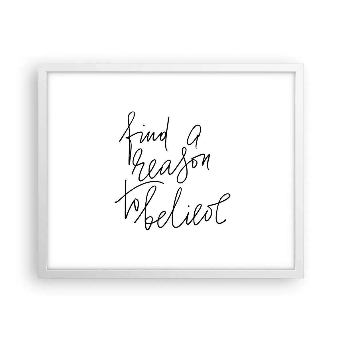 Poster in white frmae - It Is Possible - 50x40 cm