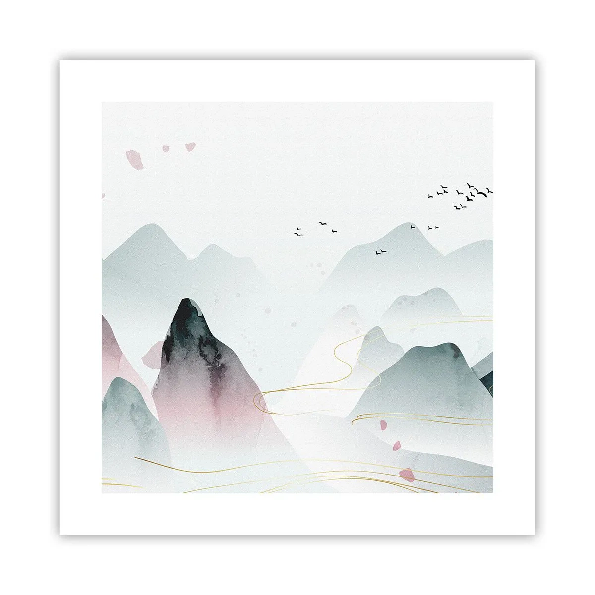 Poster - Over the Peaks - 40x40 cm