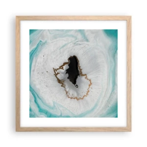 Poster in light oak frame - Into de Deep - 40x40 cm