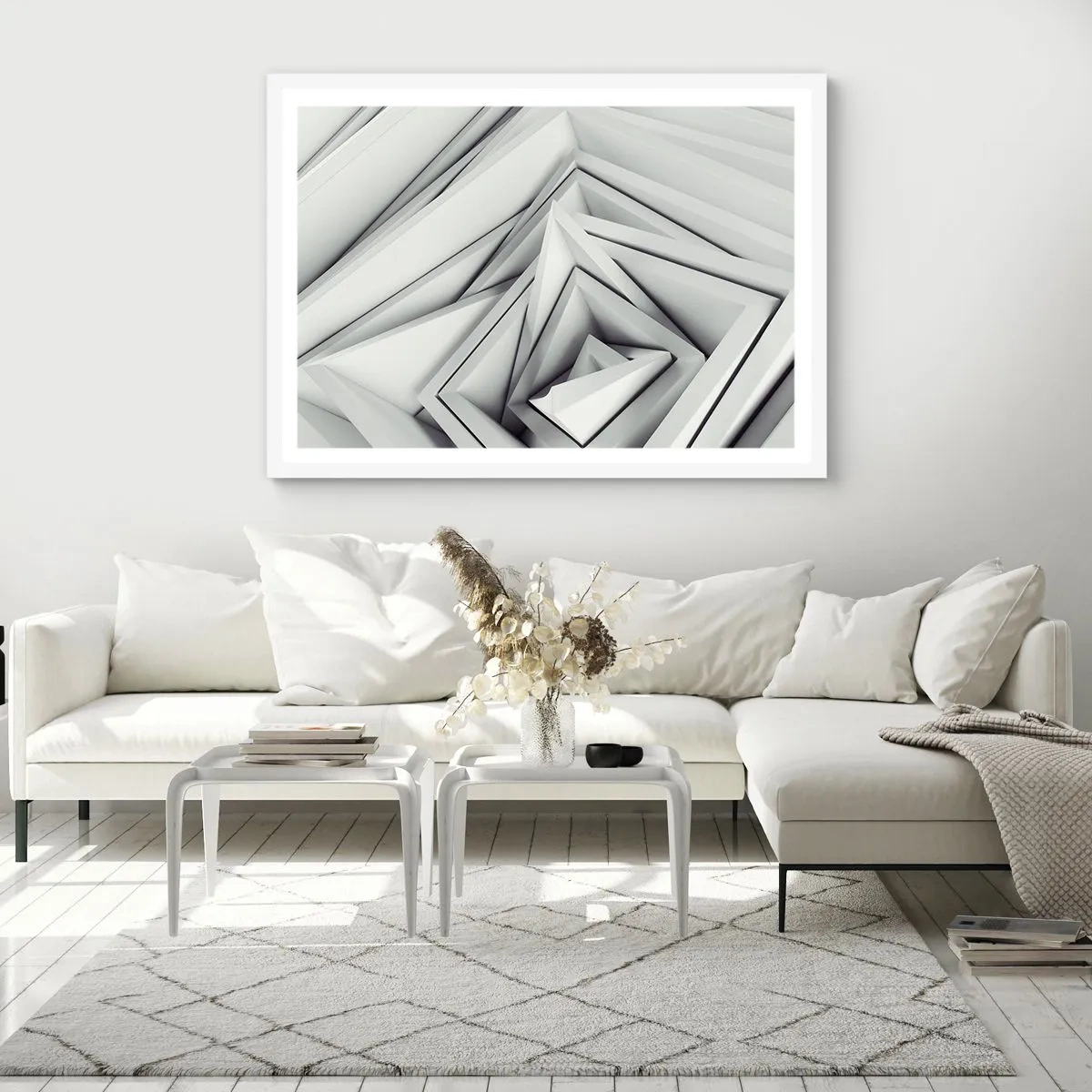 Poster in white frmae - Acute Angles Budding - 100x70 cm