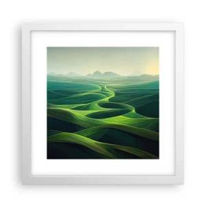 Poster in white frmae - In Green Valleys - 30x30 cm