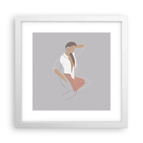 Poster in white frmae - Outline of Charm - 30x30 cm