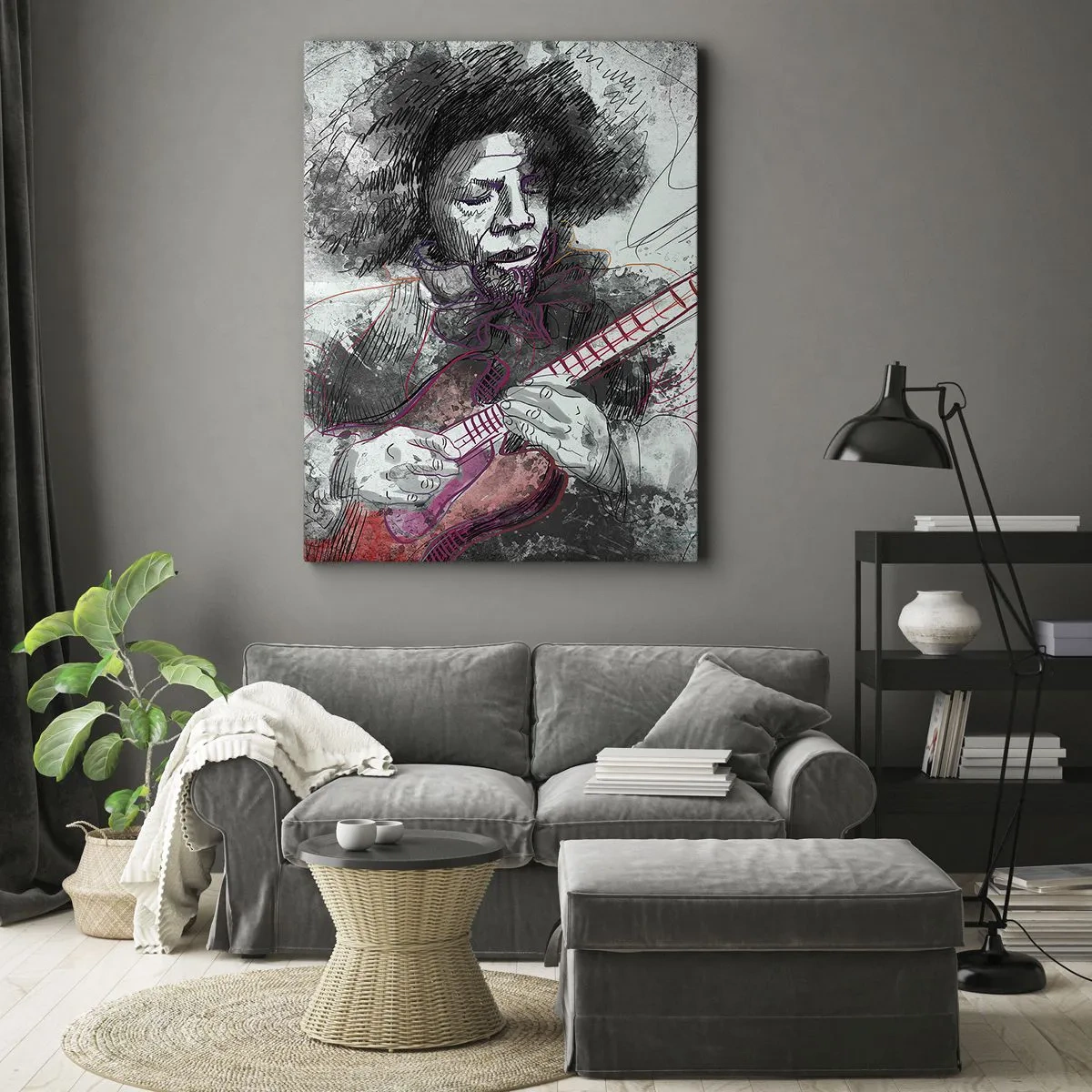Canvas picture - On the Waves of Music - 65x120 cm