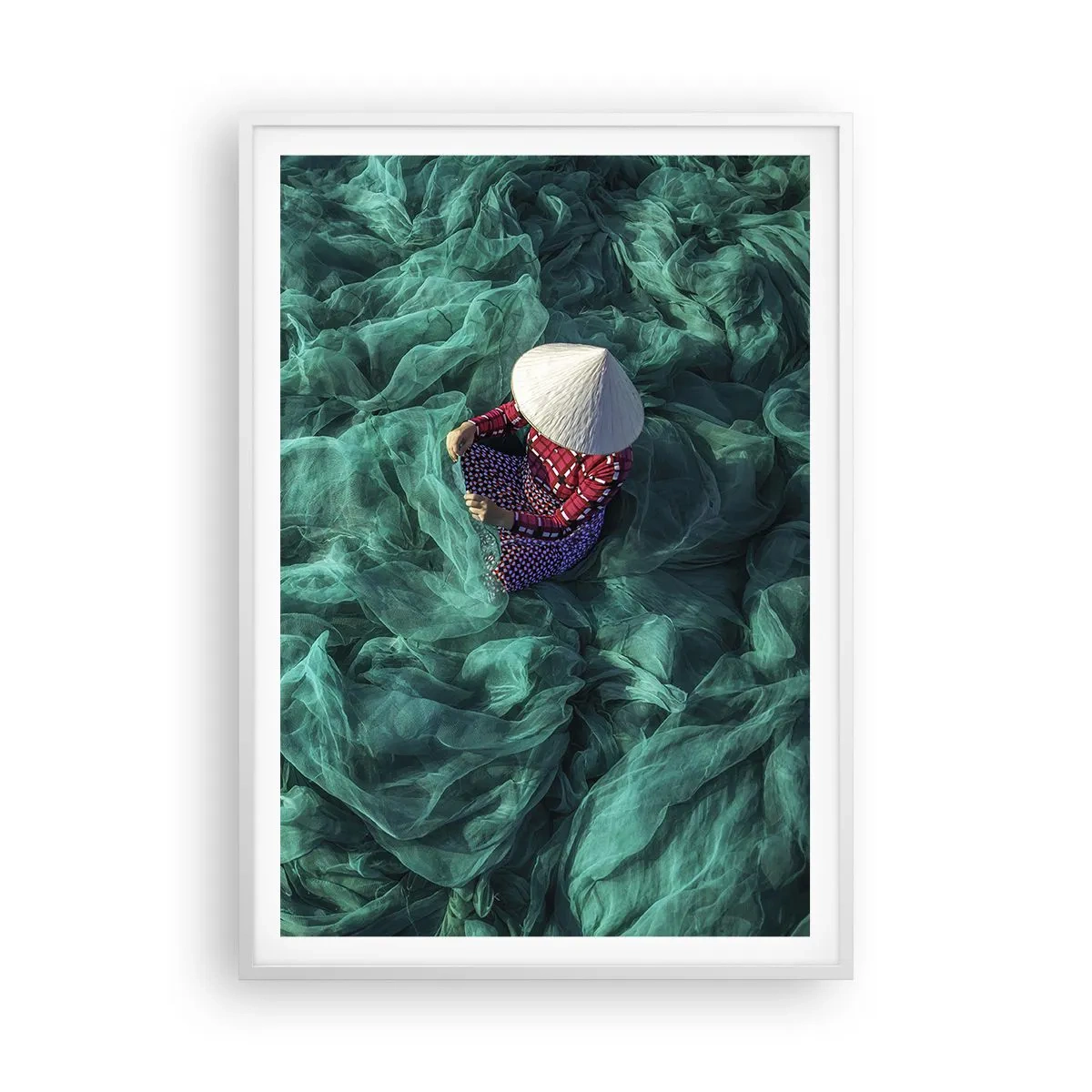 Poster in white frmae - In the Sea of Nets - 70x100 cm