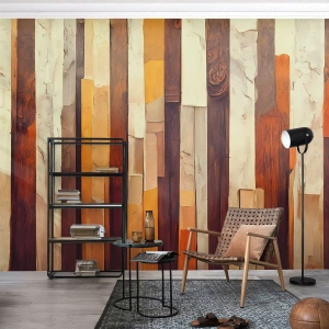 Photo Wallpaper Standard Eco - Anthem of Forest Birds - Piece, Abstraction, Belts - 350x256 cm