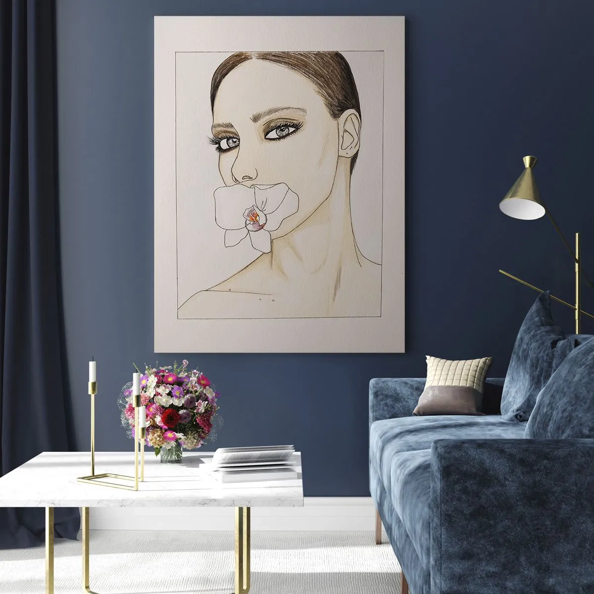 Glass picture - Symbol of Elegance and Beauty - 50x70 cm