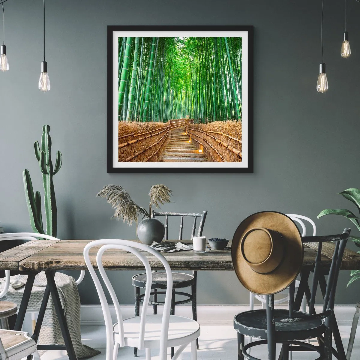 Poster in black frame - Essence of Asian Nature - 30x30 cm