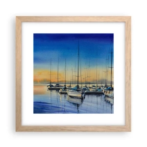 Poster in light oak frame - The End of a Good Day - 30x30 cm
